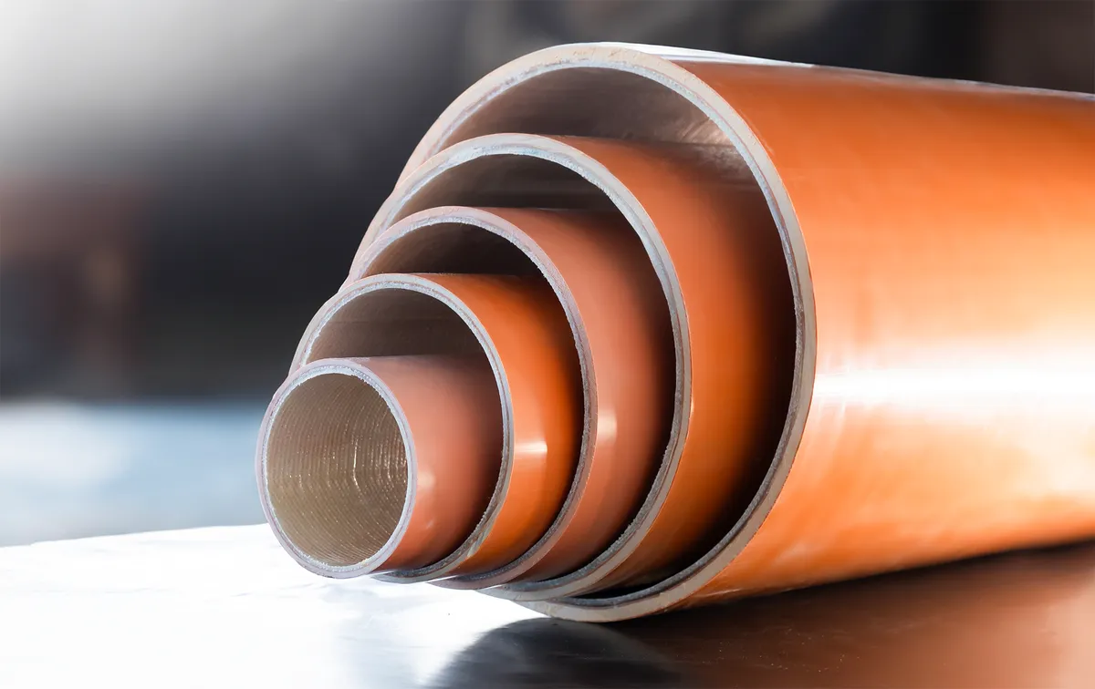 Nested Helixliner liners prepared for deployment