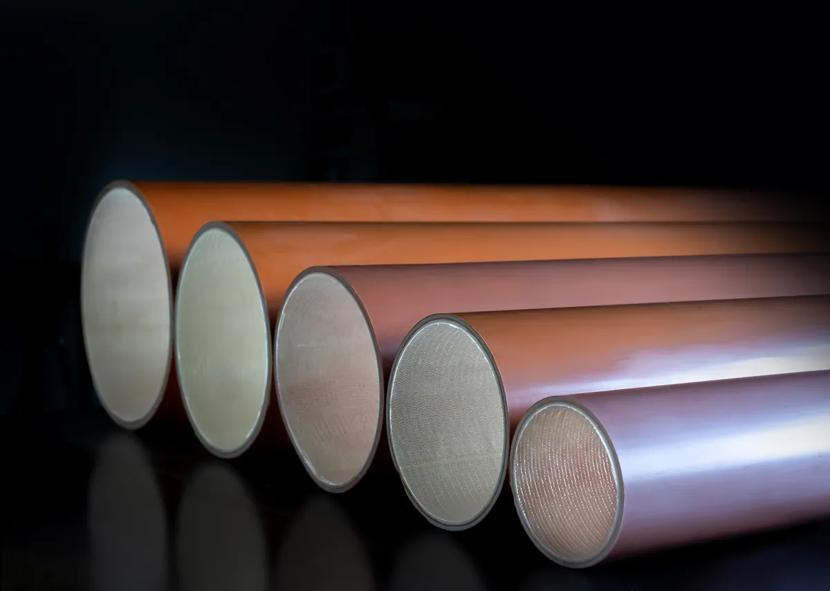 Helixliner Glass installed in multiple diameters